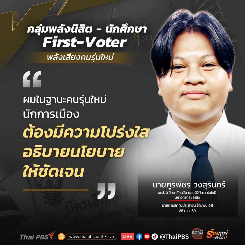 ภูริพัชร์ วงสุรินทร์ - การเมืองต้องโปร่งใส