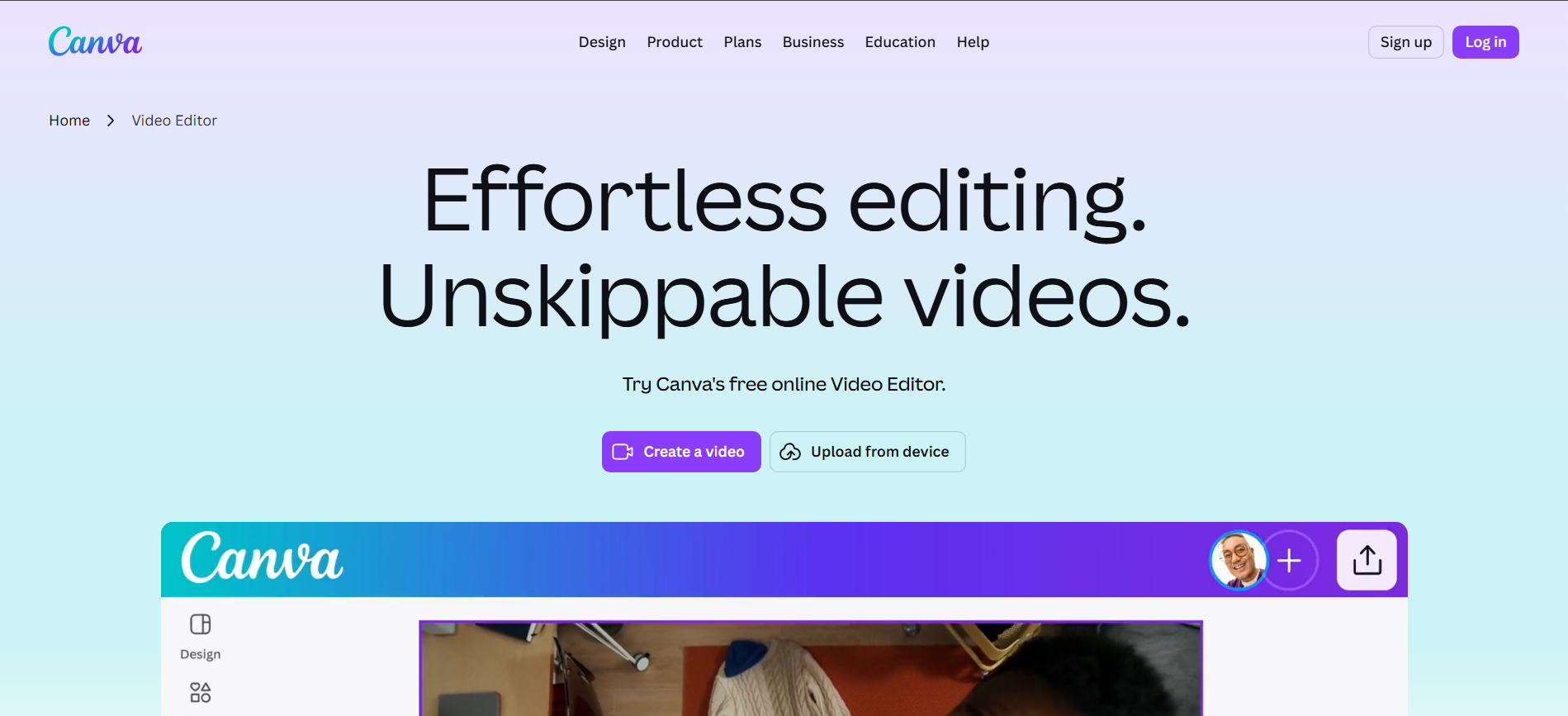 Canva ตัดต่อวิดีโอฟรี