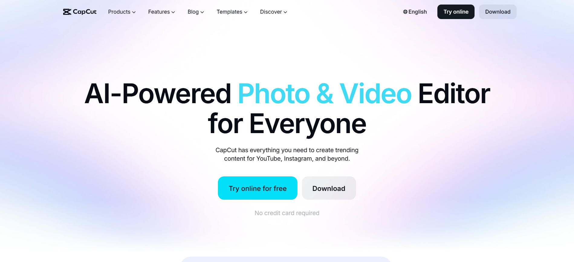 Capcut โปรแกรมตัดต่อฟรี