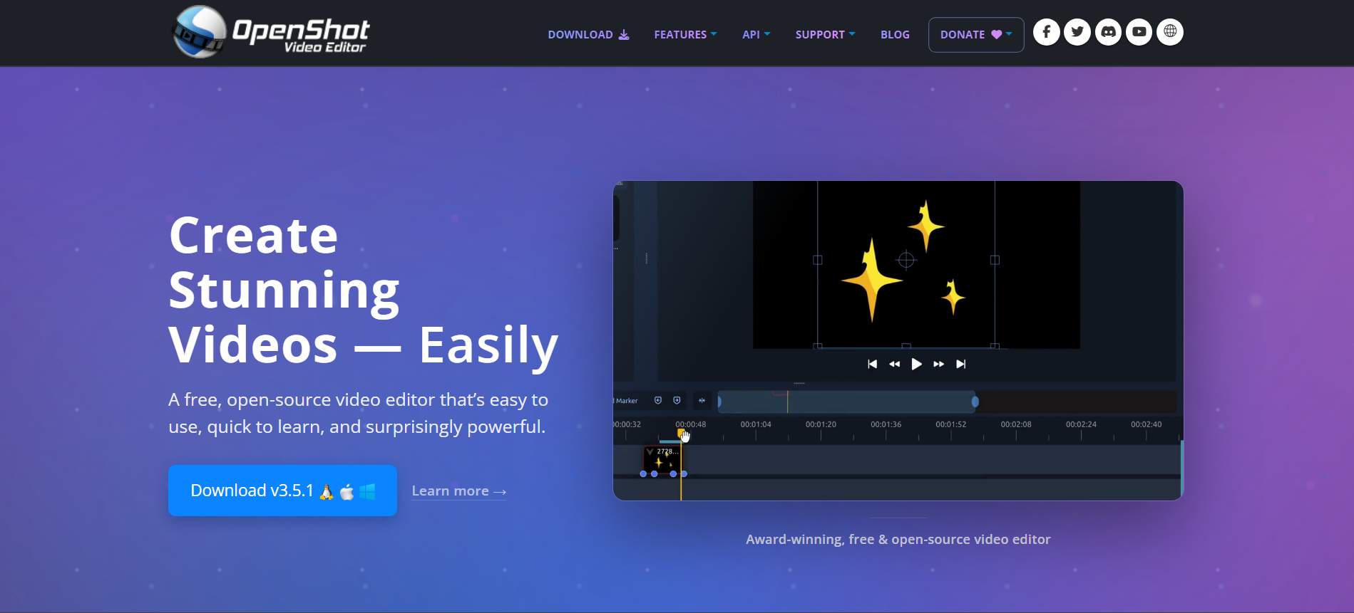 OpenShot โปรแกรมตัดต่อวิดีโอฟรี