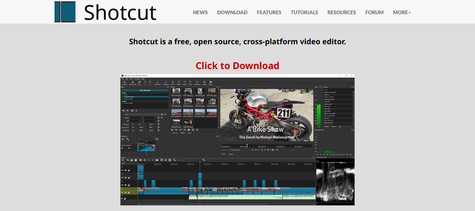 Shortcut โปรแกรมตัดต่อวิดีโอฟรี