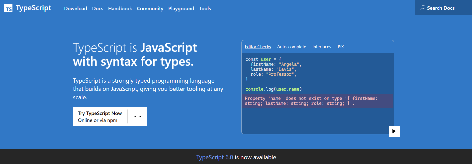 ภาษา Typescript
